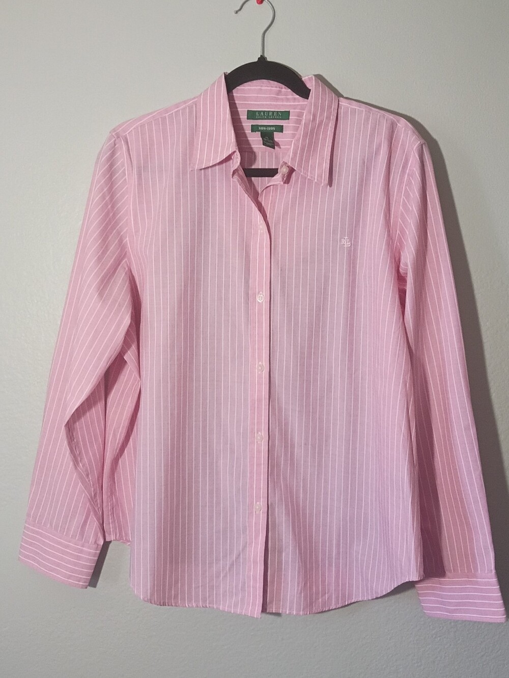 Lauren Ralph Lauren Pink Striped Button-Down Shirt